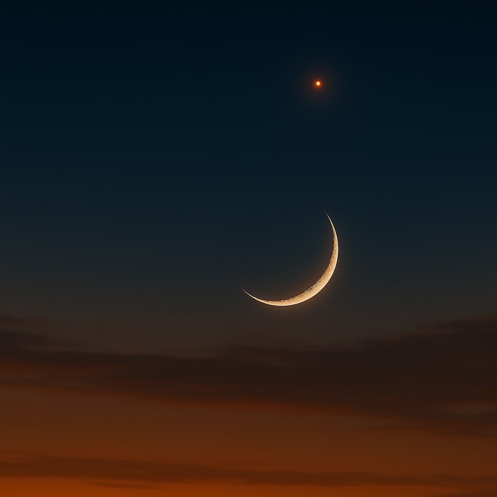 Konjungsi Bulan dan Jupiter